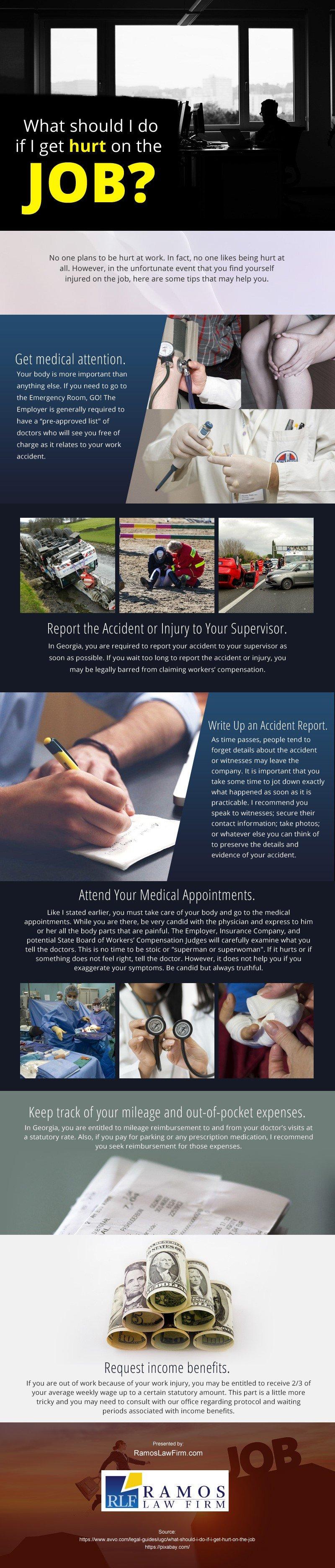 What Should I do if I get hurt on the Job? [infographic]