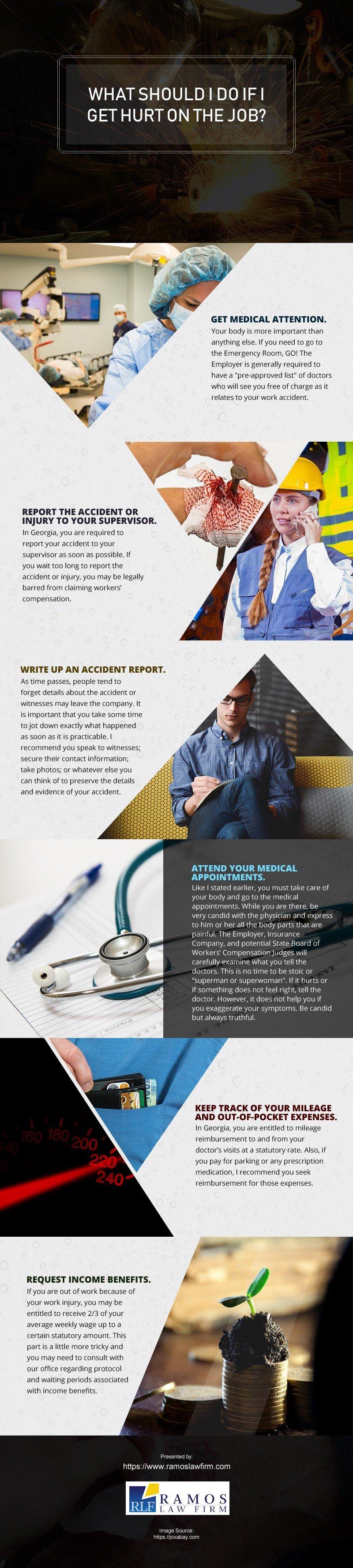 What Should I Do if I Get Hurt on the Job? [infographic]